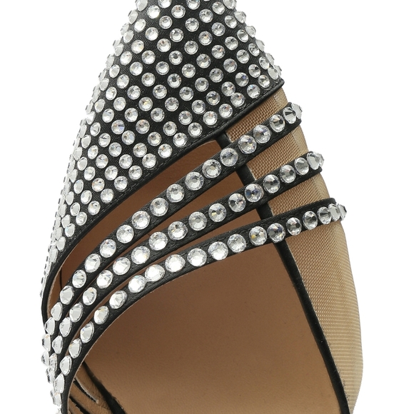 Marina Rinaldi Elegant Black and Silver Women's Heels Size 39 - Picture 6 of 6